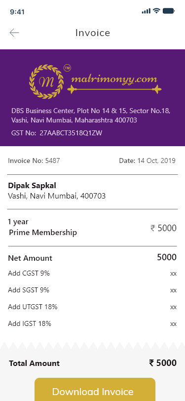 Subscription Plan –Invoice – 3